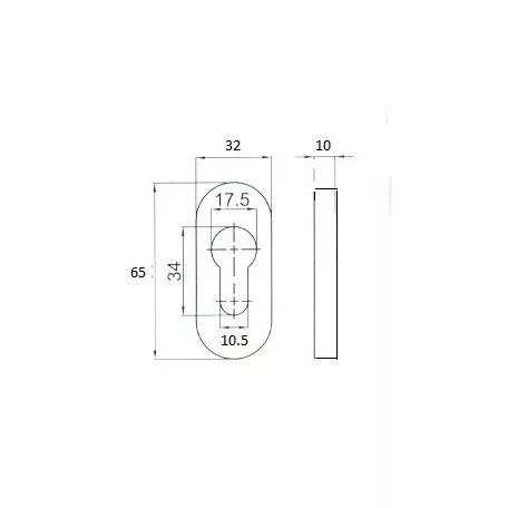 Cilinder Pajzs Ovális Barna 66*32*10mm Kla-0048 /1110929/ Műa.