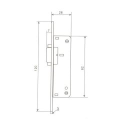 AJTÓCSAPPANTYÚ GÖRGŐS KRÓM. 120*25MM ANBO 1202