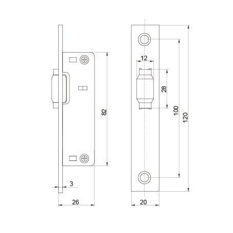 AJTÓCSAPPANTYÚ GÖRGŐS KRÓM. 120*25MM ANBO 1202