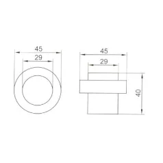 Ajtóütköző Henger 35*40mm R.M. Ds004