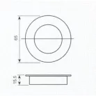 TOLÓAJTÓKAGYLÓ KEREK Q65*16MM ROZSDAMENTES FH201