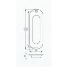 TOLÓAJTÓKAGYLÓ OVÁLIS 120*40MM ROZSDAMENTES FH204