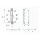 Ajtózsanér 100*75*2 mm R.M. Sima Sh1002