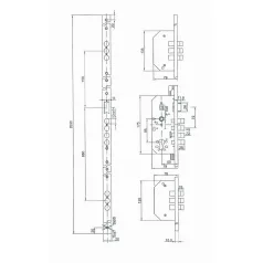 ANBO Többpontos Ajtózár 50/85/2030 mm 10Pontos 3Plt 3202B
