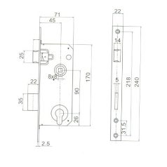CIL.BEVÉSŐ ZÁRTEST 7 CM 45/90MM ANBO 420