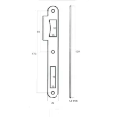 ANBO Zárólemez Egyenes Kerek S.Horg. C2,