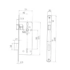 ANBO Bevésőzár Bizt. 7Cm-Es 2K.3610 Szögletes 410