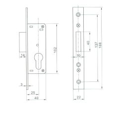 RETESZZÁR BEV.CIL. 4 CM+ZÁRBETÉT ANBO SD 500-25