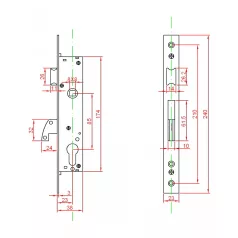 ANBO Portálzár Kampós Nyelves 4 Cm + Zárbetét 1340