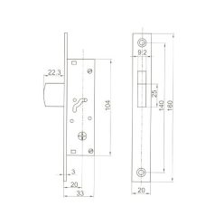 PORTÁLZÁR BILL.NYELV3 CM TŰKULCSOS ANBO 1684CD