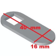 Nyelv Egyenes Fémbútorzárhoz 41*16mm 40*16 4 Szög Belső