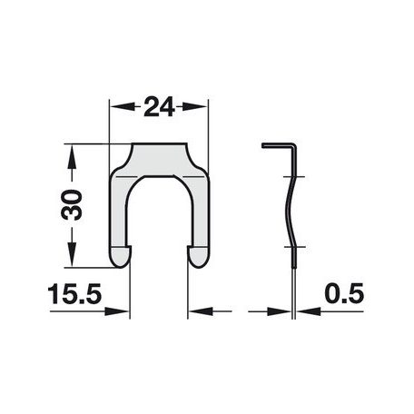 RÖGZÍTŐ LEMEZ FÉMBÚTORZÁRHOZ VILLÁS ANBO