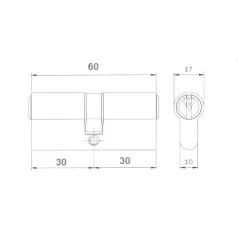 ELZETT Hengerzárbetét Rend.Sky Azonos.3*752+5K. 752