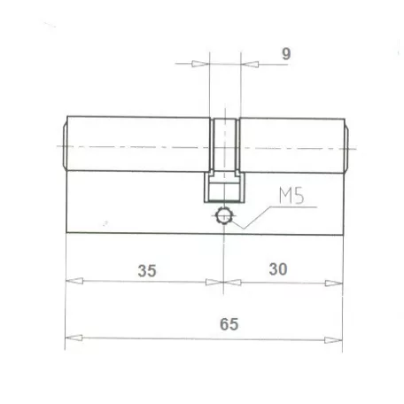 ELZETT Hengerzárbetét 30/35 66 mm Réz 757/01
