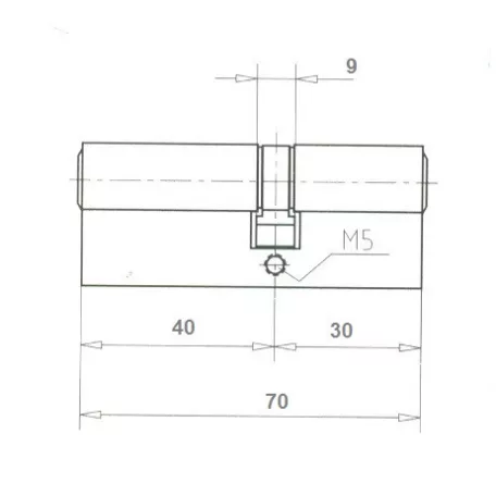 ELZETT Hengerzárbetét 30/40 71 mm Réz 757/02