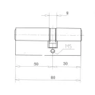 ELZETT Hengerzárbetét 30/50 81 mm Réz 757/04