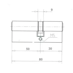 ELZETT Hengerzárbetét 30/50 81 mm Réz 757/04