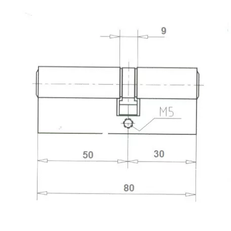 ELZETT Hengerzárbetét 30/50 81 mm Réz 757/04