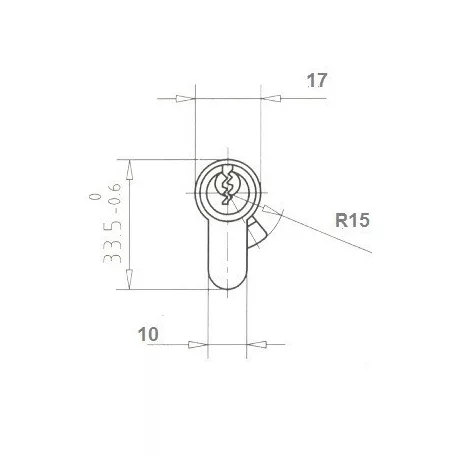 ELZETT Hengerzárbetét 30/55 86 mm Réz 757/05