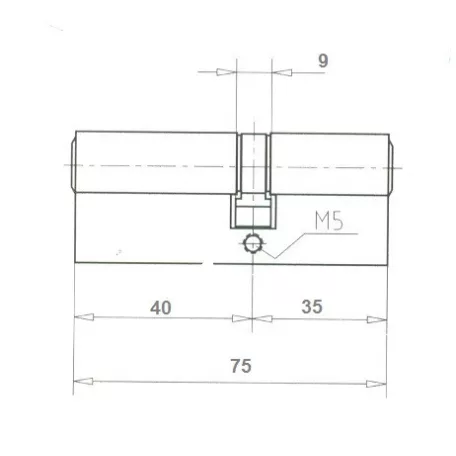 ELZETT Hengerzárbetét 35/40 76 mm Réz 757/12