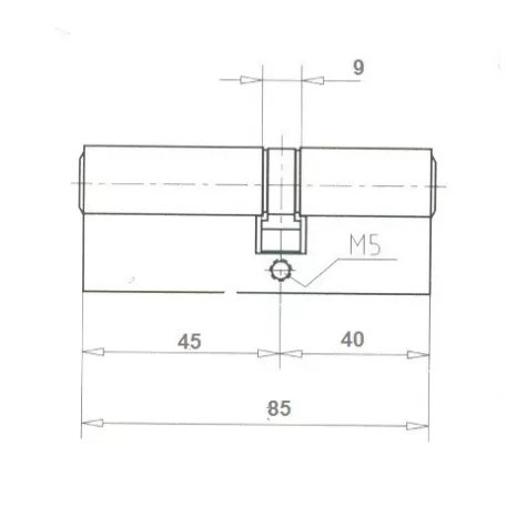 ELZETT Hengerzárbetét 40/45 86 mm Réz 757/23