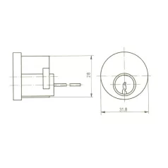 ELZETT Hengerzárbetét Felsőzárhoz 3K. Réz 799