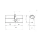 ICSA Hengerzárbetét Fúrtk.30/55 5K.Fogask. Olasz