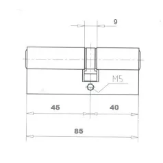 ELZETT Hengerzárbetét 40/45 mm 3K Réz 