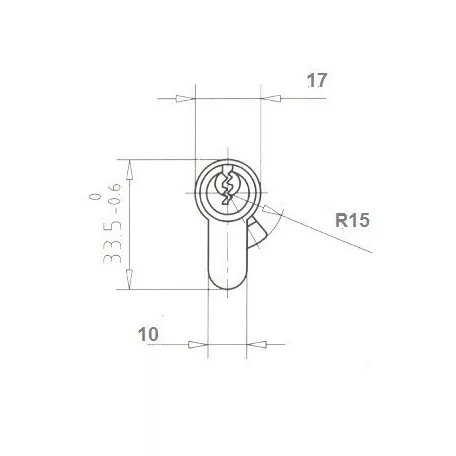 ELZETT Hengerzárbetét 30/40 mm 5K. Réz Economy 753