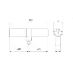 ELZETT Hengerzárbetét 40/40 mm 3K.Réz Economy,752