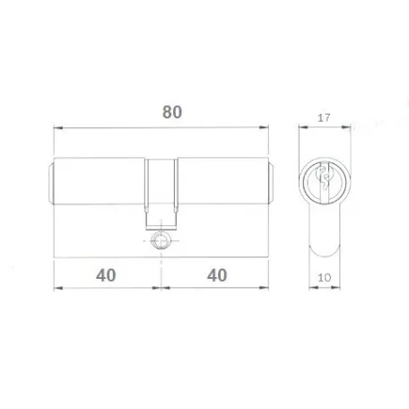 ELZETT Hengerzárbetét 40/40 mm 3K.Réz Economy,752