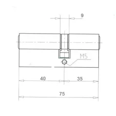 ELZETT Hengerzárbetét 35/40 mm 3K.Réz Economy 753