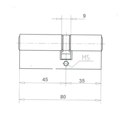 ELZETT Hengerzárbetét 35/45 mm 3K Réz Economy,752