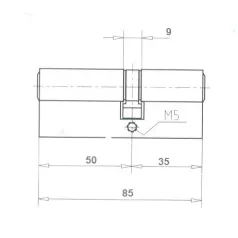 ELZETT Hengerzárbetét 35/50 mm 3K.Réz Economy,752