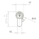 ELZETT Hengerzárbetét 35/50 mm 3K.Réz Economy,752