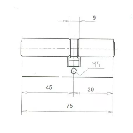 ELZETT Hengerzárbetét 30/45 mm 3K.Mnikk. Economy