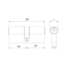 ELZETT Hengerzárbetét 40/40 mm 5K Mnikk Economy