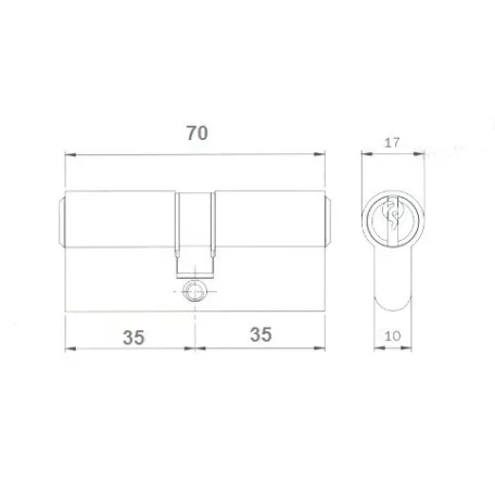 ELZETT Hengerzárbetét 35/35 mm 3K.Mnikk. Economy,657