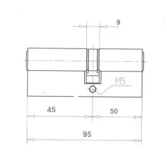 ELZETT Hengerzárbetét 45/50 mm 5K.Mnikk Economy