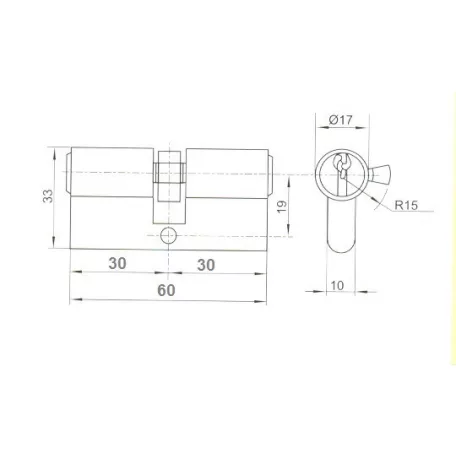 ELZETT Hengerzárbetét 40/50 mm 3K.Mnikk Economy,753