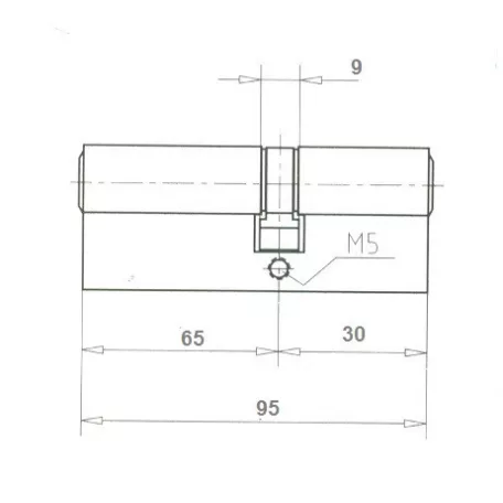 TITÁN Hengerzárbetét 30/65 Fúrásvédett K1