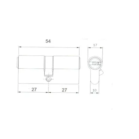 TITÁN Hengerzárbetét 27/27 Fúrásvédett K1