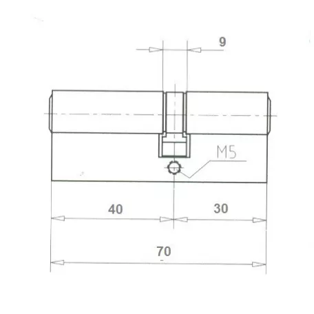 TITÁN Hengerzárbetét 30/40 Fúrásvédett K1