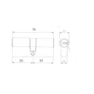 TITÁN Hengerzárbetét 35/35 Fúrásvédett K1