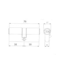TITÁN Hengerzárbetét 35/35 Fúrásvédett K1