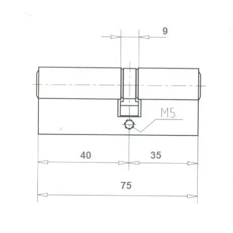 TITÁN Hengerzárbetét 35/40 Fúrásvédett K1