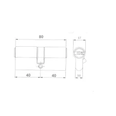 TITÁN Hengerzárbetét 40/40 Fúrásvédett K1