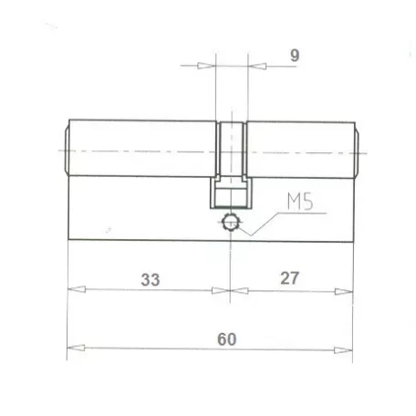 TITÁN Hengerzárbetét 27/33 Fúrásvédett K1