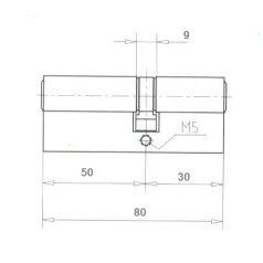 TITÁN Hengerzárbetét 30/50 Fúrásvédett K1