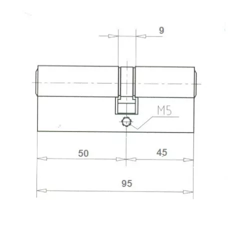 TITÁN Hengerzárbetét 45/50 Fúrásvédett K1